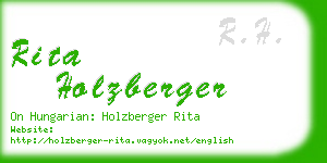 rita holzberger business card